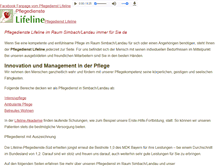 Tablet Screenshot of pflegedienst-lifeline.de